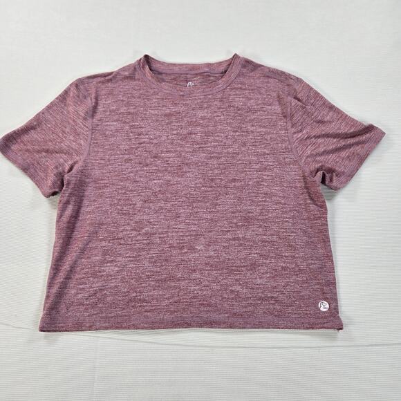 Rhoback Drift Performance Crop Short Sleeve Tee in Heather Red Women's Size XS - Picture 1 of 7